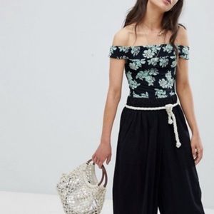 Free people “so much” off shoulder bodysuit